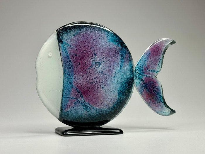 Studio Habrat - Beeldje - Coral Fish - fusie, Antiquités & Art, Antiquités | Verre & Cristal