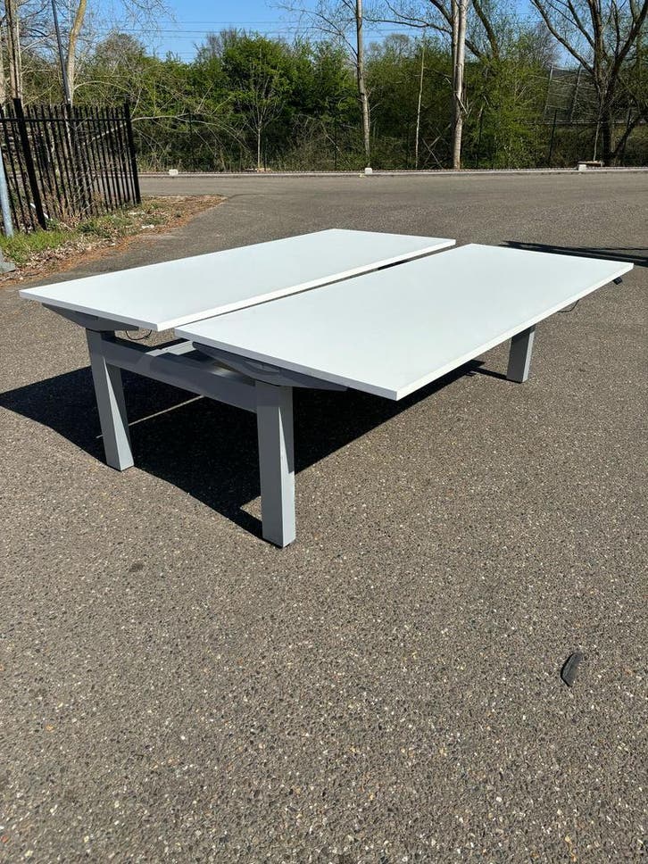 Refurbished Duo Bureau Herman Miller - Zit Sta Bureau, Huis en Inrichting, Bureaustoelen, Bureaustoel, Zwart, Zo goed als nieuw