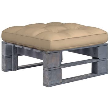vidaXL Tuinhocker pallet geïmpregneerd grenenhout grijs, Verzenden, Nieuw