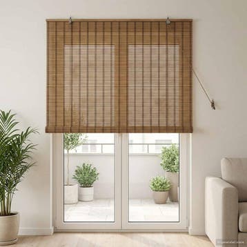 vidaXL Rolgordijn Bruin 130 x 220 cm Bamboe, Verzenden, Nieuw