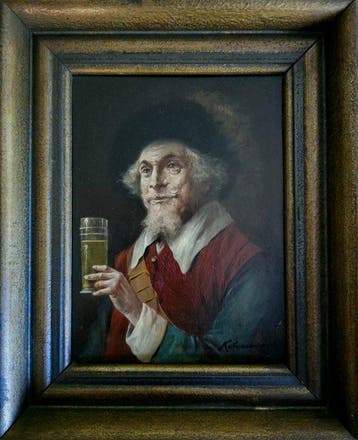 Lajos Kolozsváry (1871-1937), Attributed to - – Man met glas