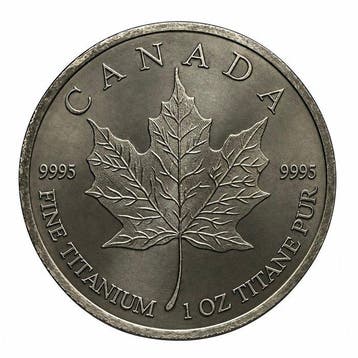 Canada. 5 x 2026 1 oz Titanium Canadian Maple Leaf Round BU