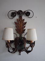 Wandlamp - Smeedijzer - ijzeren appliqué, Antiek en Kunst