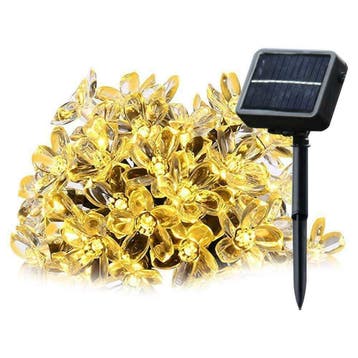 Kersenbloesem tuin decoratie- 20 LED - Solar - Warm wit, Doe-het-zelf en Bouw, Elektriciteit en Kabels, Verzenden, Nieuw, Kabel of Snoer