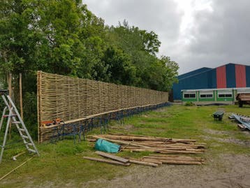 Wilgentenen schutting, gevlochten door de professionals, Nieuw, Hout, Tuinhek, Met poort