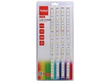 LED STRIP - plug & play - 4x 30cm - Warm Wit, Verzenden