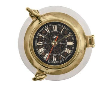 *TIP*  Klok Porthole Clock, Aluminum, Ophalen of Verzenden