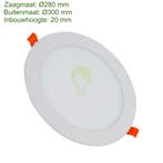 LED Inbouw Downlight 22W Slim 280mm 2300lm Euro stekker, Huis en Inrichting, Lampen | Plafondlampen, Verzenden, Nieuw, Overige materialen