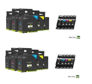 AANBIEDING Canon pgi-525 en cli-526 serie 10X MET CHIP inktm, Computers en Software, Verzenden, Nieuw