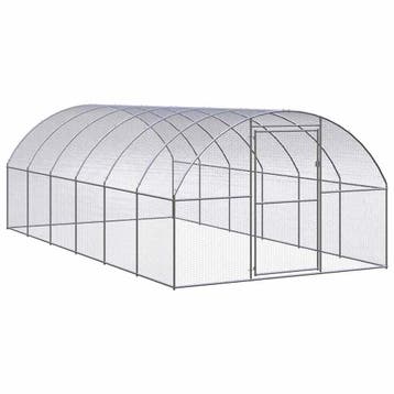 vidaXL Kippenren 3x6x2 m gegalvaniseerd staal, Verzenden
