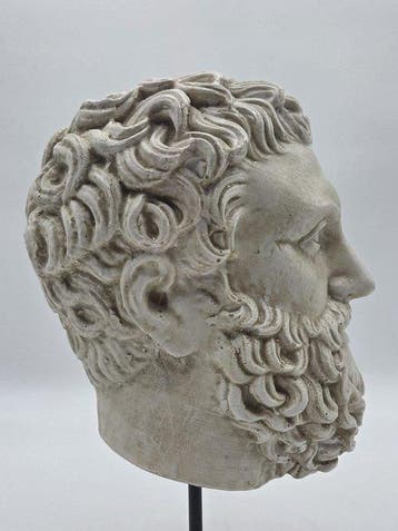 sculptuur, Testa di Marco Aurelio - 33 cm - marmerpoeder