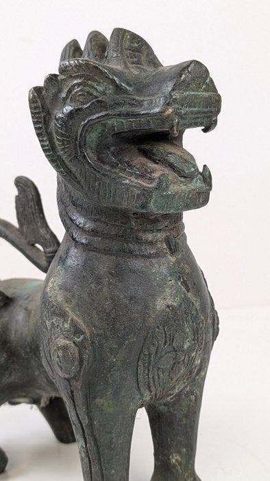 Oud beeld Chinthe of Guardian leeuw, late 20th century -, Antiek en Kunst, Kunst | Niet-Westerse kunst