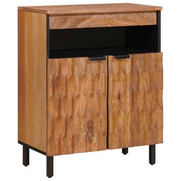 vidaXL Dressoir Acacia Bruine Afwerking 60 x 33 x 75 cm, Verzenden