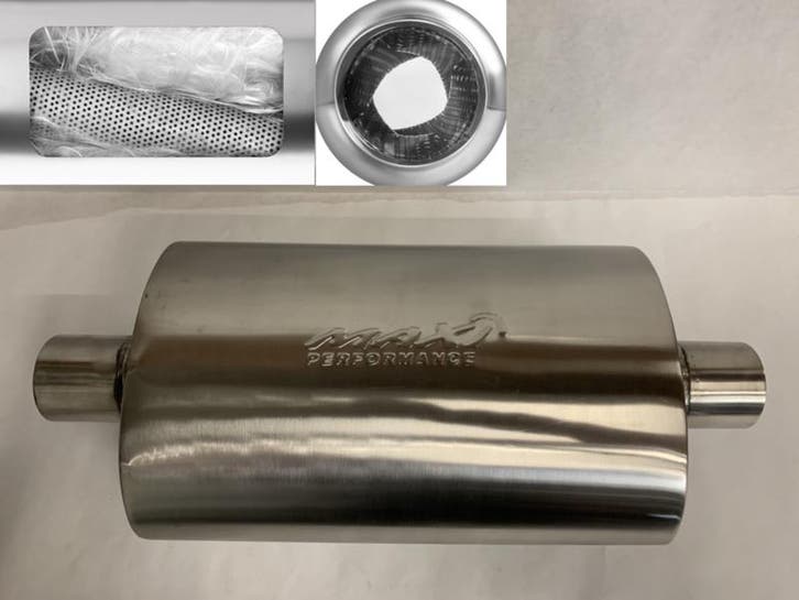 MAX Spiral Straight Flo Performance rvs uitlaat demper 2,5, Autos : Pièces & Accessoires, Autres pièces automobiles, Enlèvement ou Envoi