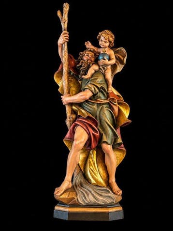 Toni Baur – Oberammergau - sculptuur, Heiliger Christophorus