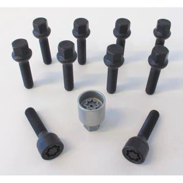 H&R Wielboutenset bolkonisch R12 M12x1.50 - Lengte 45mm - Zw, Verzenden