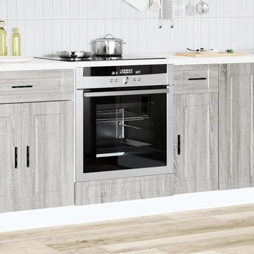 vidaXL Ovenkast Porto bewerkt hout grijs sonoma eiken, Huis en Inrichting, Kasten | Overige, Verzenden, Nieuw