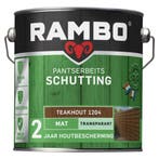 Rambo Pantserbeits Schutting Mat Transparant Teakhout 2.5L, Verzenden