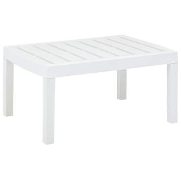 vidaXL Tuintafel 78x55x38 cm kunststof wit, Tuin en Terras, Verzenden, Nieuw