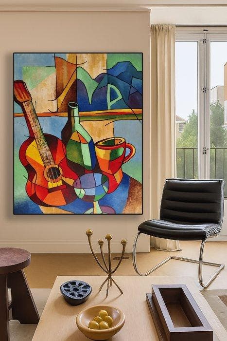 MassRey - Bodegón para una Sonata. XL, Antiquités & Art, Art | Peinture | Moderne