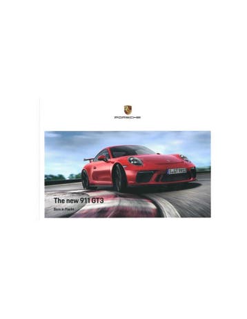 2018 PORSCHE 911 GT3 HARDCOVER BROCHURE JAPANS