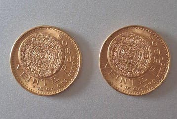 Mexico. 20 Pesos 1959 (2 monete)
