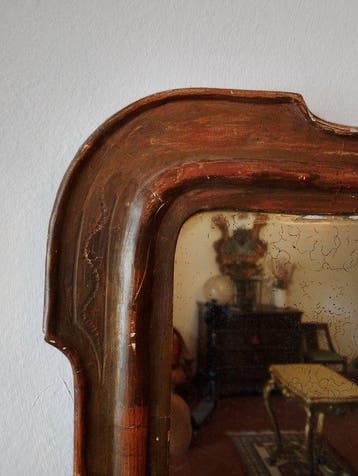 Miroir mural - Bois, Plaqué or - XVIIIe siècle en Toscane