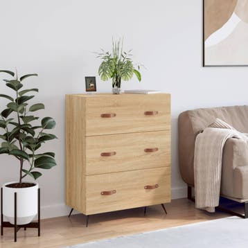 vidaXL Ladekast 69,5x34x90 cm bewerkt hout sonoma, Verzenden
