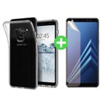 Samsung Galaxy A8 2018 Transparant TPU Hoesje + Screen, Verzenden, Nieuw
