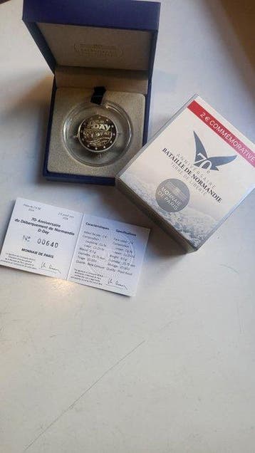 France. 2 Euro 2014 D-Day Proof (Sans prix de réserve)
