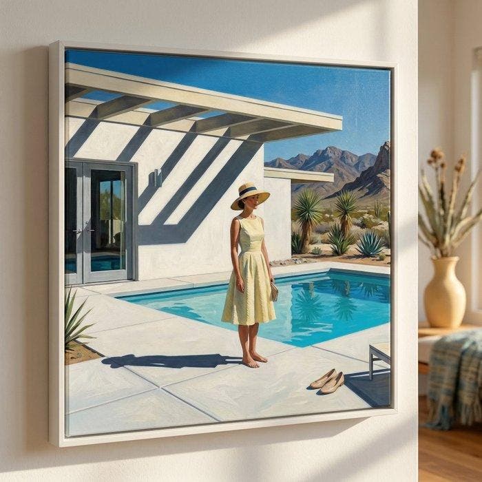 Le Yack - Mid-Century Retreat - Hand signed, Antiquités & Art, Art | Objets design