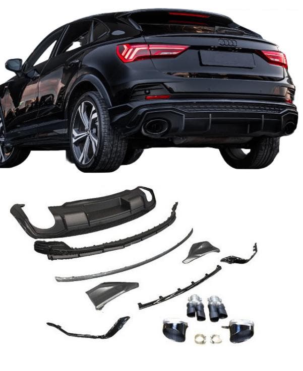 Diffuser | Audi Q3 Sportback | 2019- | Passend voor 35 TFSI, Auto diversen, Tuning en Styling, Verzenden