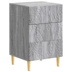 vidaXL Nachtkastje Grijs Sonoma 43 x 39,5 x 66,5 cm Bewerkt, Huis en Inrichting, Slaapkamer | Nachtkastjes, Verzenden, Nieuw