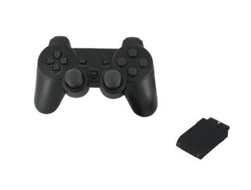 PS2 Controller Wireless Zwart (Third Party) (Nieuw), Games en Spelcomputers, Ophalen of Verzenden, Nieuw
