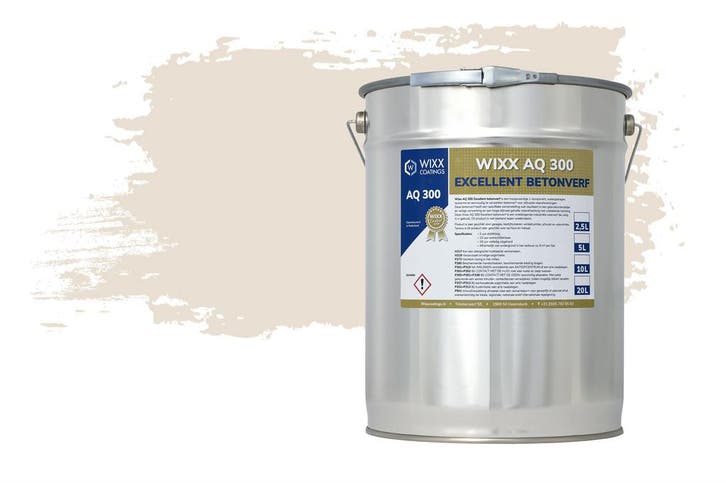 Wixx AQ 300 Excellent Betonverf RAL 9001 | Crèmewit 2.5L, Doe-het-zelf en Bouw, Verf, Beits en Lak, Nieuw, Verzenden