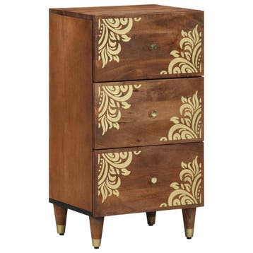vidaXL Dressoir met lade Bruin 40 x 33 x 75 cm Massief Mango, Verzenden, Nieuw