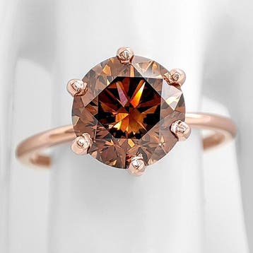 Ring - 14 karaat Roségoud - 2.74ct. tw. Diamant (Natuurlijk