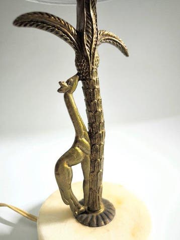 Lampe de table - Marbre, Bronze - Hollywood Regency