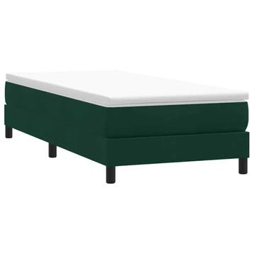 vidaXL Boxspring zonder matras fluweel donkergroen 90x210 cm, Verzenden, Nieuw