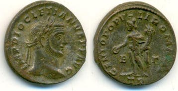 Follis Ae 25 Siscia Roemisches Kaiserreich: Diocletianus,..., Timbres & Monnaies, Monnaies & Billets de banque | Collections, Verzenden