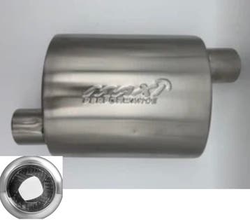 MAX Ultra Straight Flo Performance rvs uitlaat demper 2,5, Ophalen of Verzenden, Nieuw