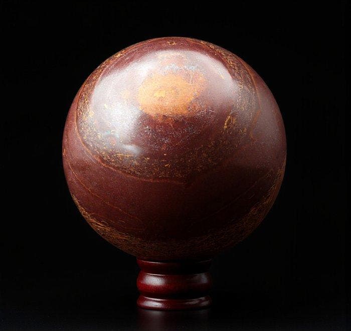 Grote 4,9 kg Calligraphy Jasper Bol - Mariam Stone - India -, Verzamelen, Mineralen en Fossielen