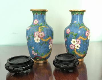 Vase - Cuivre et émail - Chine