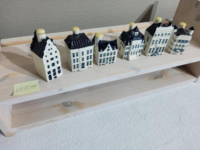 KLM-huisje - Bols - Zes KLM huisjes, Antiek en Kunst, Antiek | Wandborden en Tegels