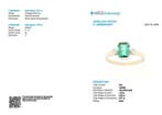 Ring - 14 karaat Geel goud - 1.02ct. tw. Smaragd - Diamant