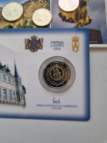 Luxemburg. Year Set (BU) / 2 Euro 2026 (2 Items) (Zonder, Postzegels en Munten