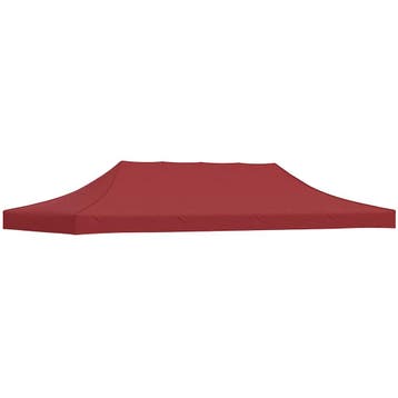vidaXL Partytentdak 270 g/m² 6x3 m bordeauxrood, Verzenden, Nieuw