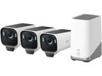 Eufy EufyCam S3 Pro - Bewakingscamera - 3-pack met HomeBase, Verzenden, Zo goed als nieuw