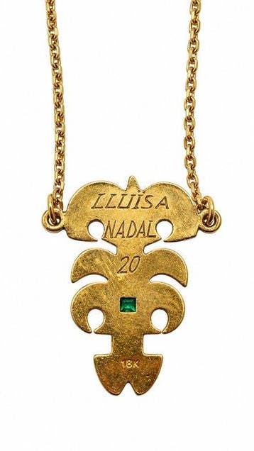 Ketting met hanger - 18 karaat Geel goud Smaragd, Bijoux, Sacs & Beauté