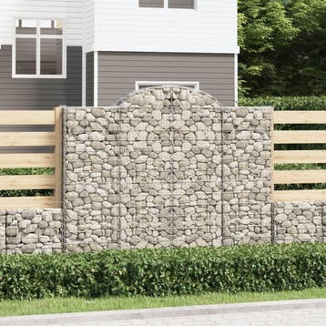 vidaXL Schanskorven 5 st gewelfd 200x50x160/180 cm ijzer, Verzenden